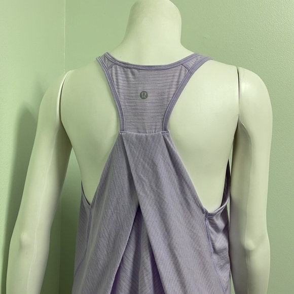 Lululemon Essential Tank Heathered Sheer Striped Violet - Picture 7 of 11